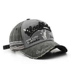 Washed Cowboy Baseball Hat Men Women Sunshade Peaked Cap