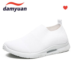 Women's Knit Sneakers Low Top Slip On Casual Shoes