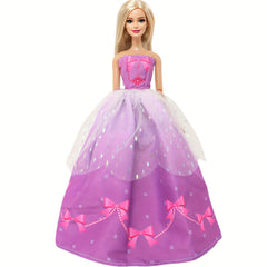 Purple Princess Strapless Wedding Dress Set for 11.5 Doll