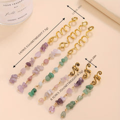Stone Pendants Braided Hair Access. Dress Up Accessories for Girls Kids