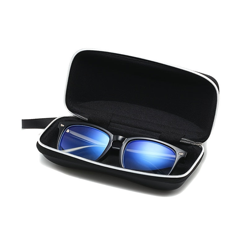 PU Leather Glasses Cases Anti Pressure Zipper Sports Sunglasses Box