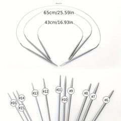 Knitting Needle Set Stainless Steel DIY Hand Knitting Kit
