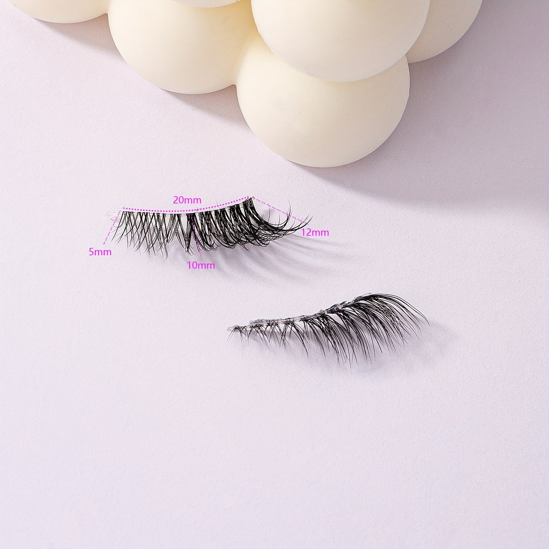 5 Pairs Natural Look Semi-Transparent False Eyelashes for Cosplay