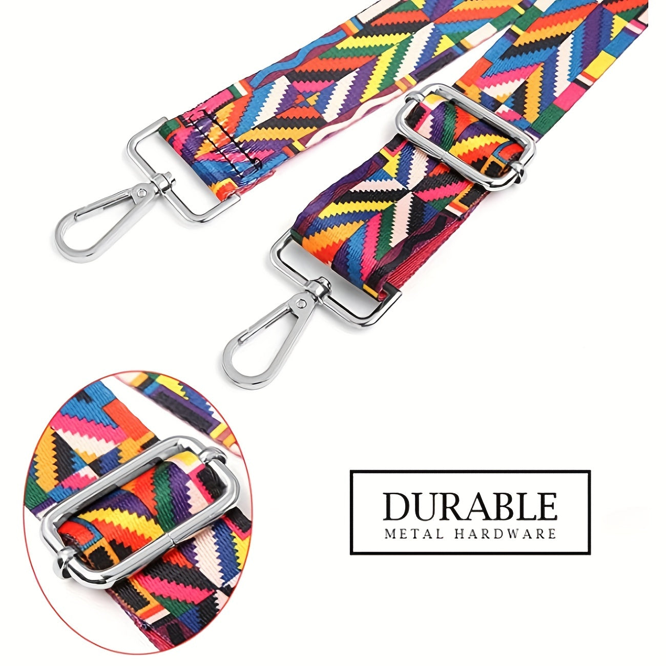 Wide Shoulder Strap Replacement with Silvery Buckle