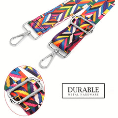 Wide Shoulder Strap Replacement with Silvery Buckle