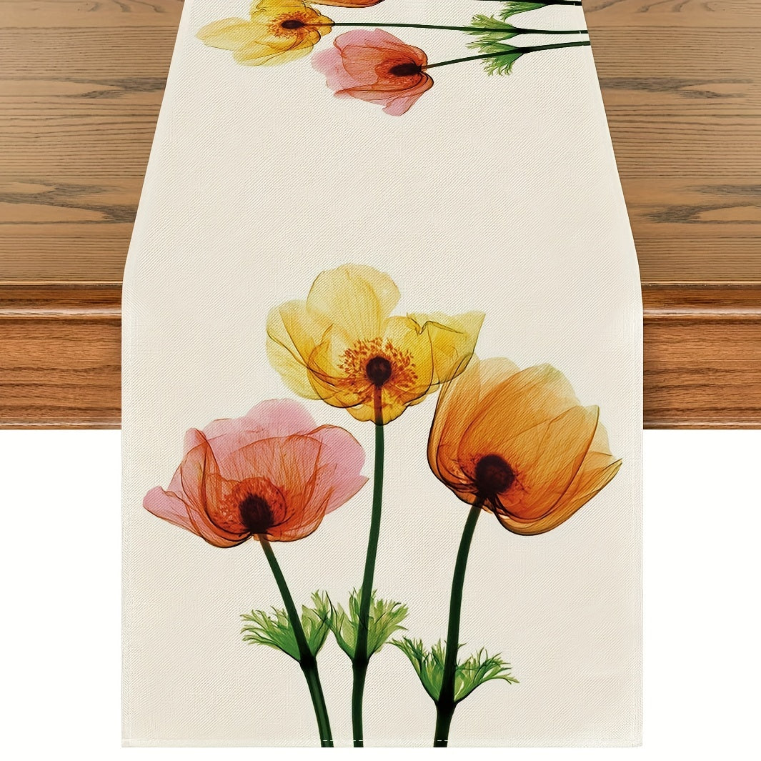 Polyester Rectangle Table Runner Balinese Pleated Holiday Decoration