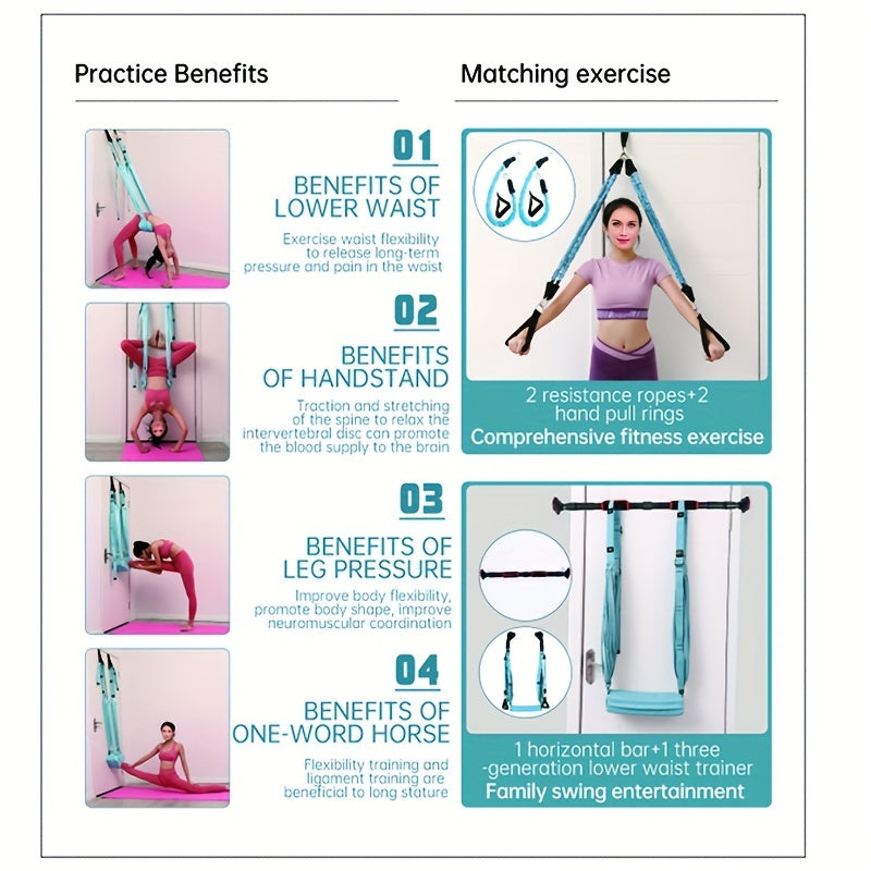 Yoga Strap for Backbend and Leg Stretches - Flexibility Training