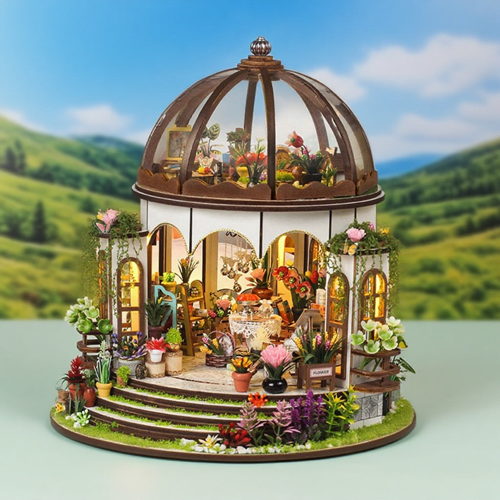 3D Puzzle Mini Garden DIY Dollhouse Model Kit for Teens