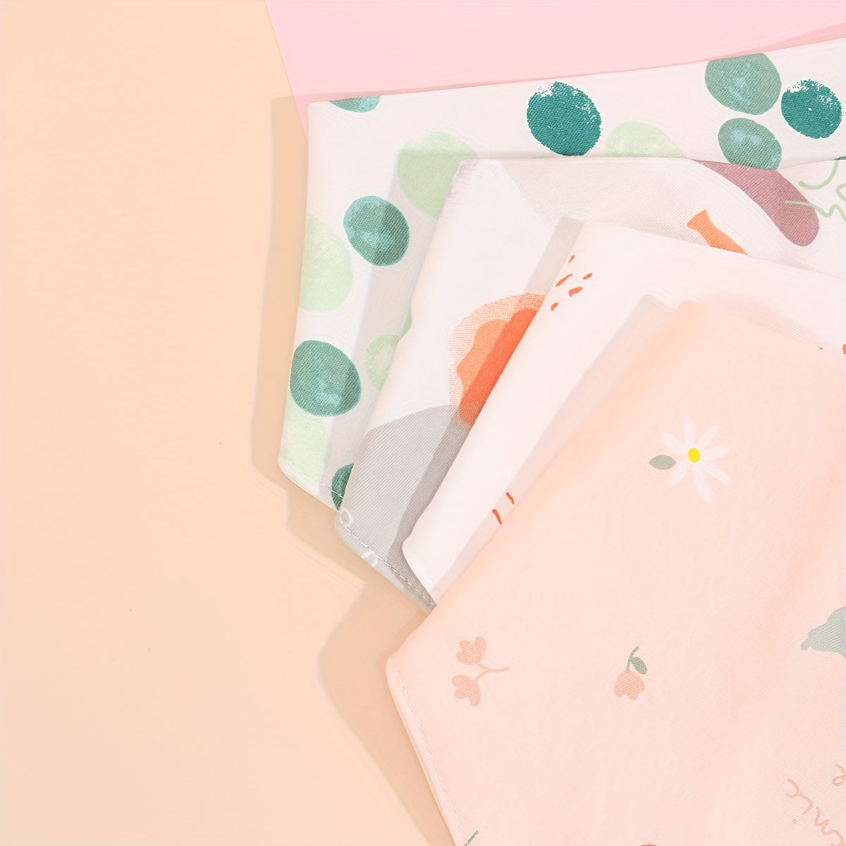 4pcs Baby Muslin Bibs Cotton Print Burp Cloths For Boys Girls