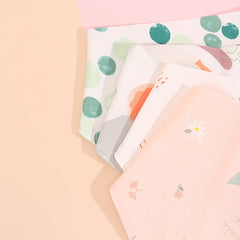 4pcs Baby Muslin Bibs Cotton Print Burp Cloths For Boys Girls