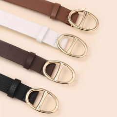 4pcs Double D Buckle Belt Casual Jeans Pants Belt for Women