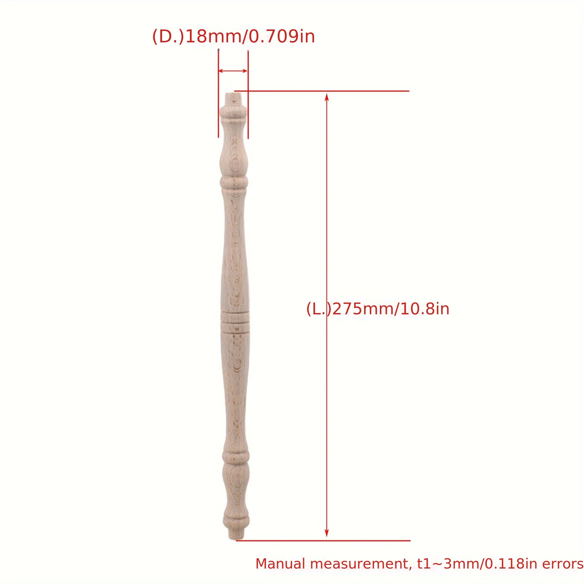 4pcs Solid Wood Porch Bridge 27.5" H 86 Style Railings Accessories