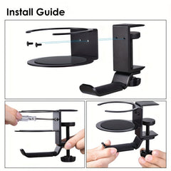 Sleek Headphone Hanger Stand & Drink Cup Holder