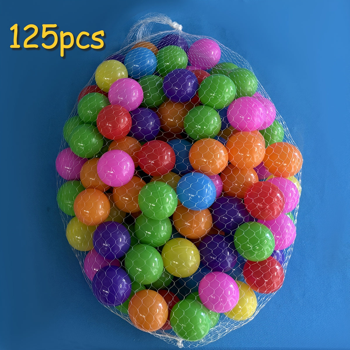 125pcs Rainbow Ocean Ball Playset 7 PE Material Non Toxic