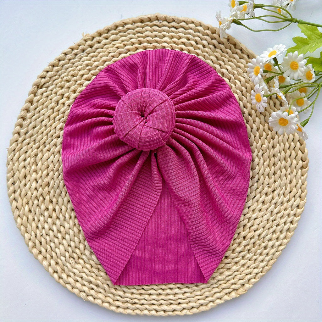 Soft Elastic Strip Flower Baby Hat For Girl