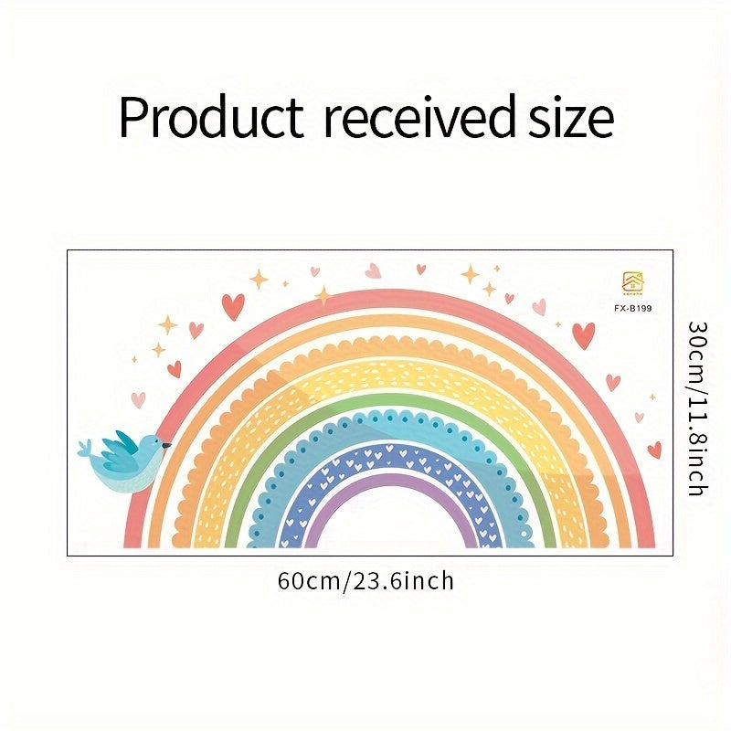 Cartoon Rainbow Lace Wall Sticker Bedroom Decorative Self-adhesive Removable