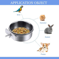 Durable Stainless Steel Parrot Feeder for Happy Birds