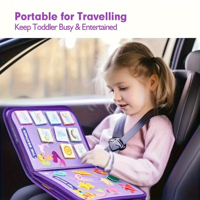 Purple Mermaid Felt Learning Board Early Education Treasure Teaching Tools