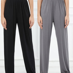2pcs Women's Stretch Jogger Pants Elastic Waist Loose Fit Casual Activewear