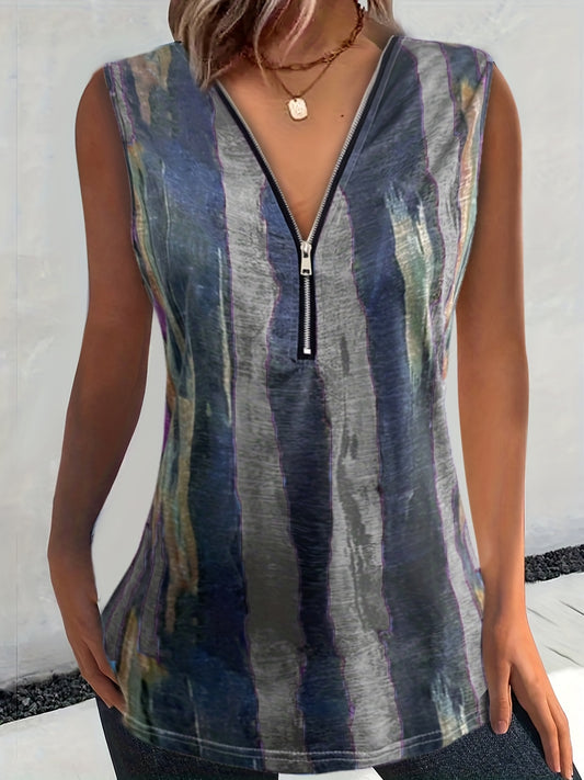 Striped Tank Top Casual Sleeveless Summer Top Women's Clothing