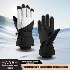 Winter Ski Gloves Men's Warm Touch Screen Windproof Split Finger Gloves