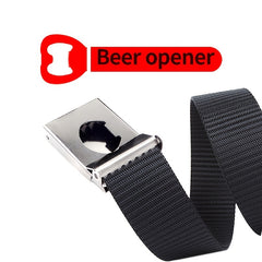 Men's Metal Buckle Nylon Canvas Work Belt