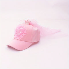 Girls Mesh Baseball Cap Princess Crown Hat