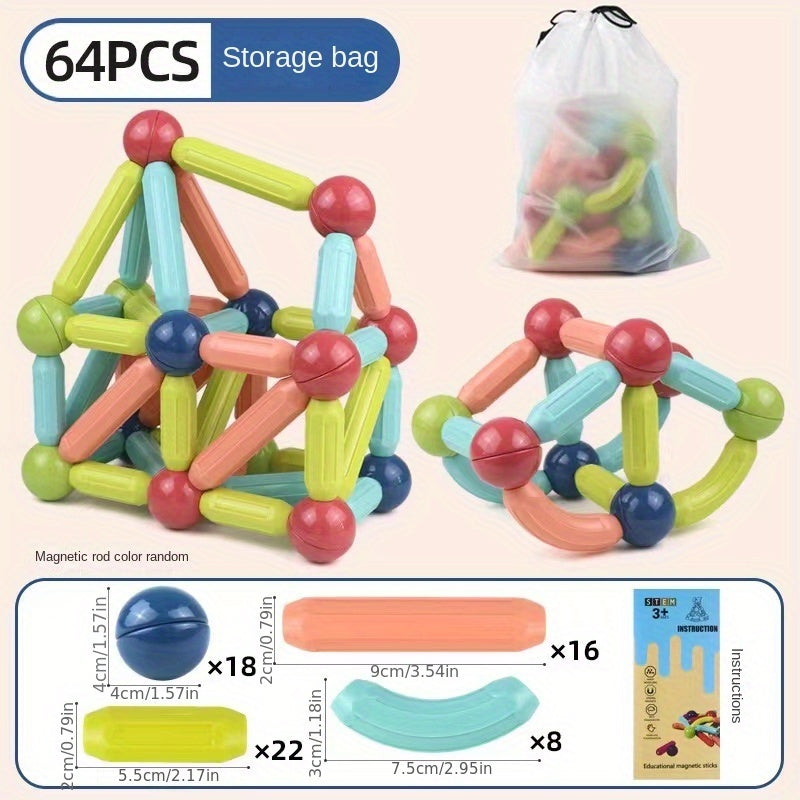 Magnetic Building Blocks Set Educational Toys for Kids - Perfect Gift