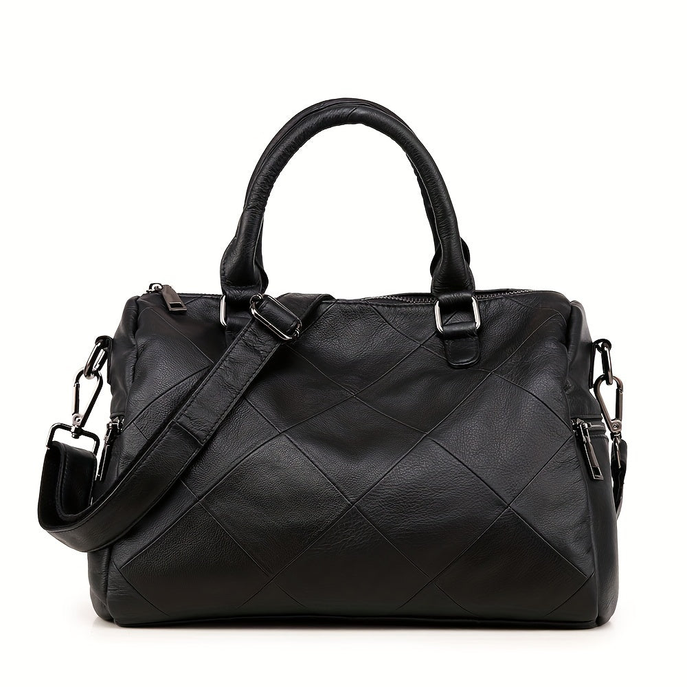 Cowhide Crossbody Bag for Women with Large Capacity