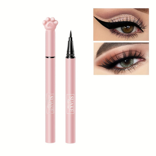 Waterproof Liquid Eyeliner Pen, Smudge-proof Formula, Cat Paw Packaging, Brown