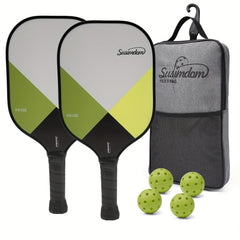 PR100 Pickleball Paddle Set 2 Rackets 4 Balls Bag
