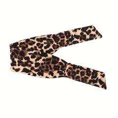 Boho Knotted Hair Band Adjustable Headband Leopard Paisley Print Headdress