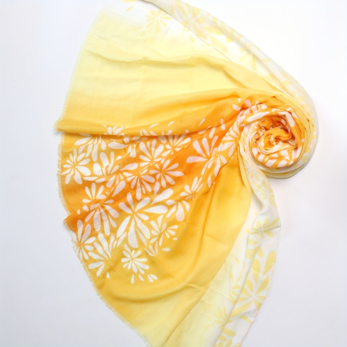 Print Scarf Gradient Breathable Shawl Windproof Sunproof