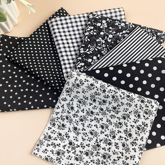 7pcs Quilted Fabric Bundle DIY Sewing Handicraft Cloth