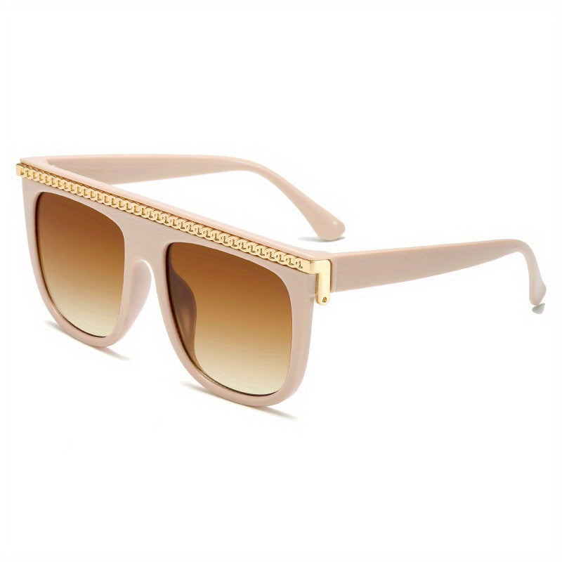 Large Square Sunglasses Flat Top UV400 Sun Shades