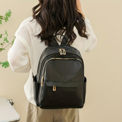 Vintage PU Leather Backpack College Style Schoolbag for Commuter & Travel