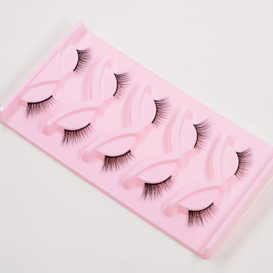 5 Pairs Half Eye False Eyelashes for Daily Makeup
