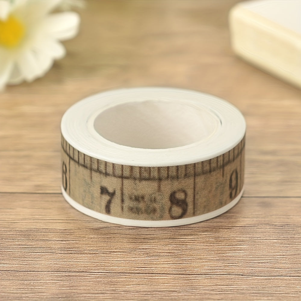 Retro Ruler Journal & Paper Glue Tearable Decorative Sticker