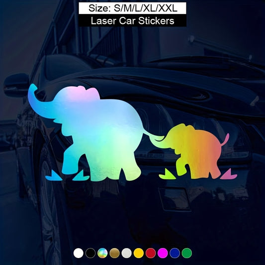 Reflective Elephant Family Car Stickers - Add Personality to Your Car