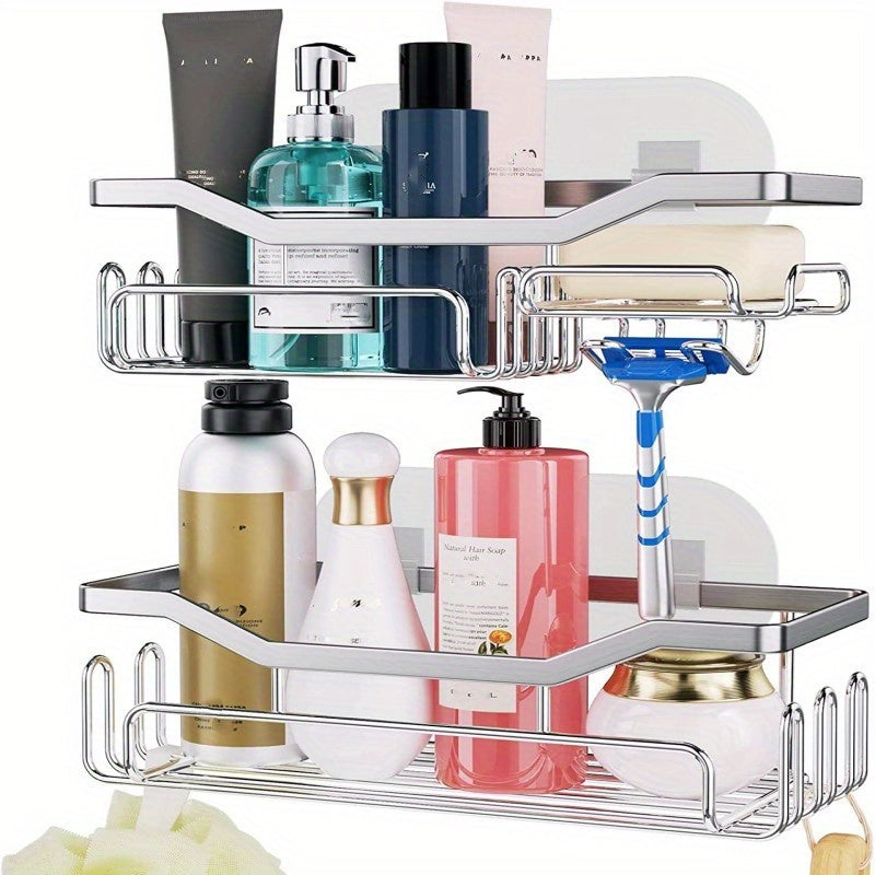 11 Hook Shower Rack - No Drilling Required