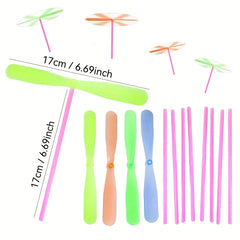 Bamboo Dragonfly Nostalgic Toys Hand Rolled Double Flying Leaf
