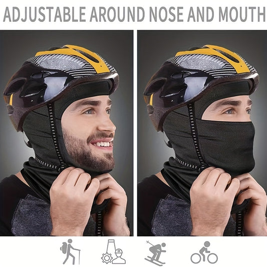 Distressed Windproof Knitted Balaclava for Outdoor Activities