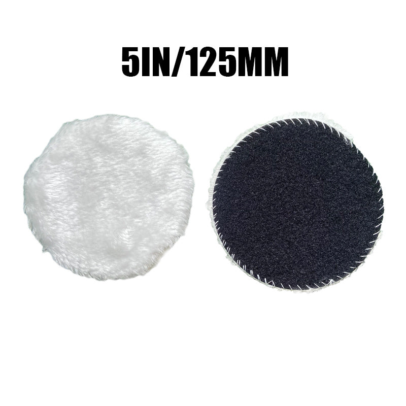 Wool Polishing Discs Set for Car Waxing & Buffing - 5 Sizes
