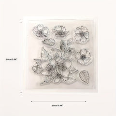 Flower Pattern Silicone Stamp DIY Scrapbook Card Decor