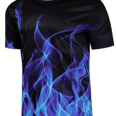 Men's Graphic Sweatshirt 3D Print Short Sleeve Casual T-shirt