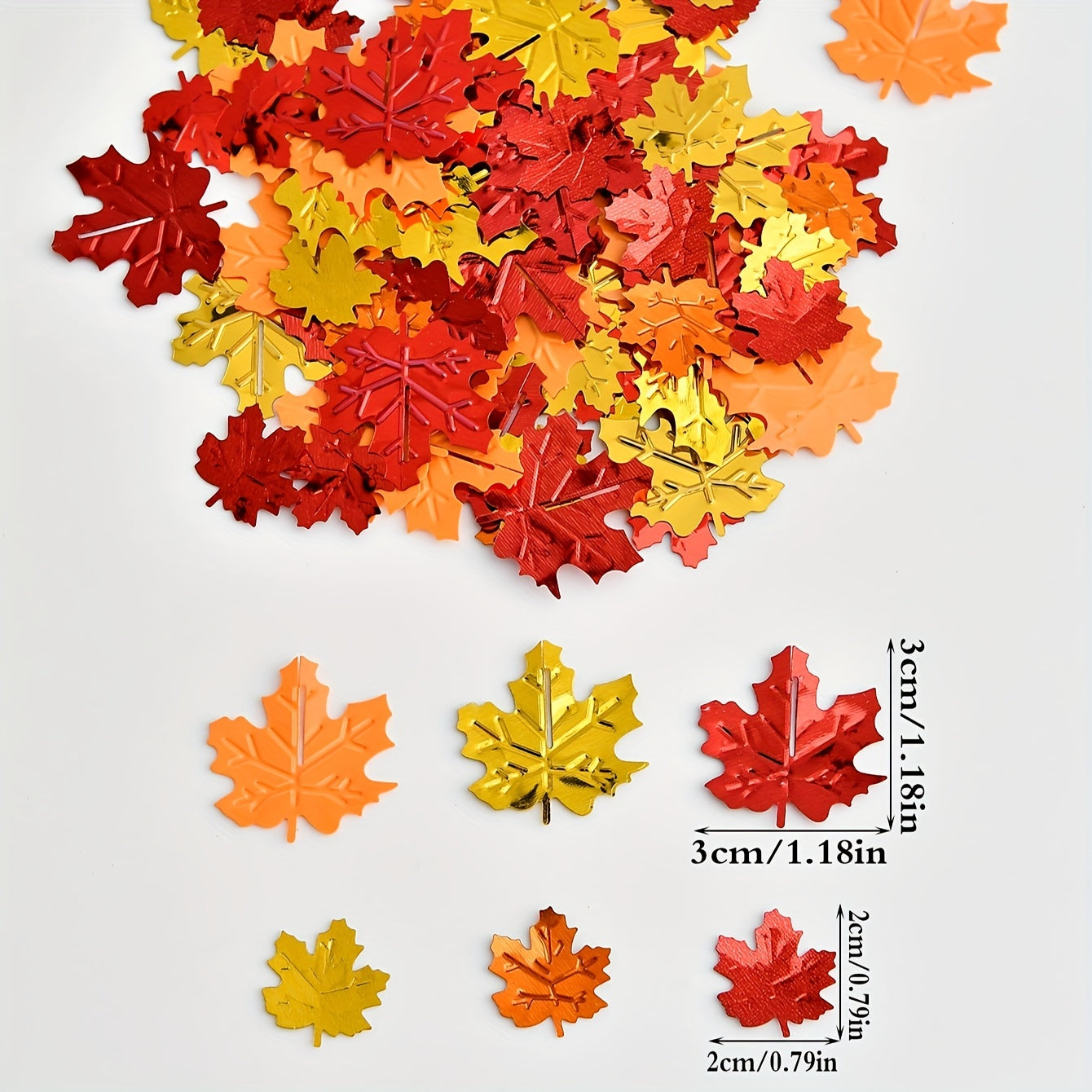 Maple Leaf Decoration Confetti, Autumn Fall Holiday Party Table Scatter Decor