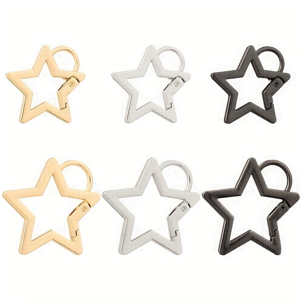 Zinc Alloy Plated Spring Buckle Carabiner Star Snap Hook