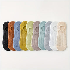 10 Pairs Cut Out Ankle Socks Lightweight Women's Stockings