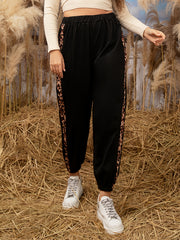  Casual Sweatpants Women's Plus Leopard Print Elastic Sports Pants