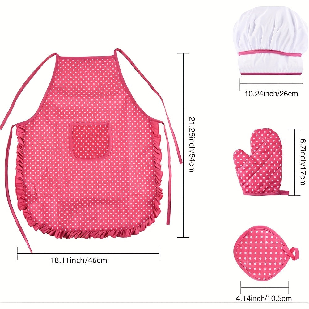 Kids' Play Kitchen Apron Baking Kit for Hand Eye Coordination